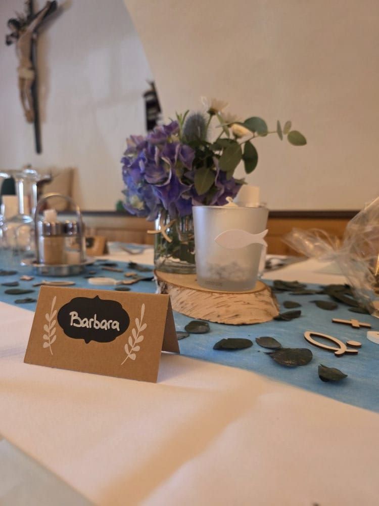 Familienfeier zur Taufe im Gasthaus Hirschbeck