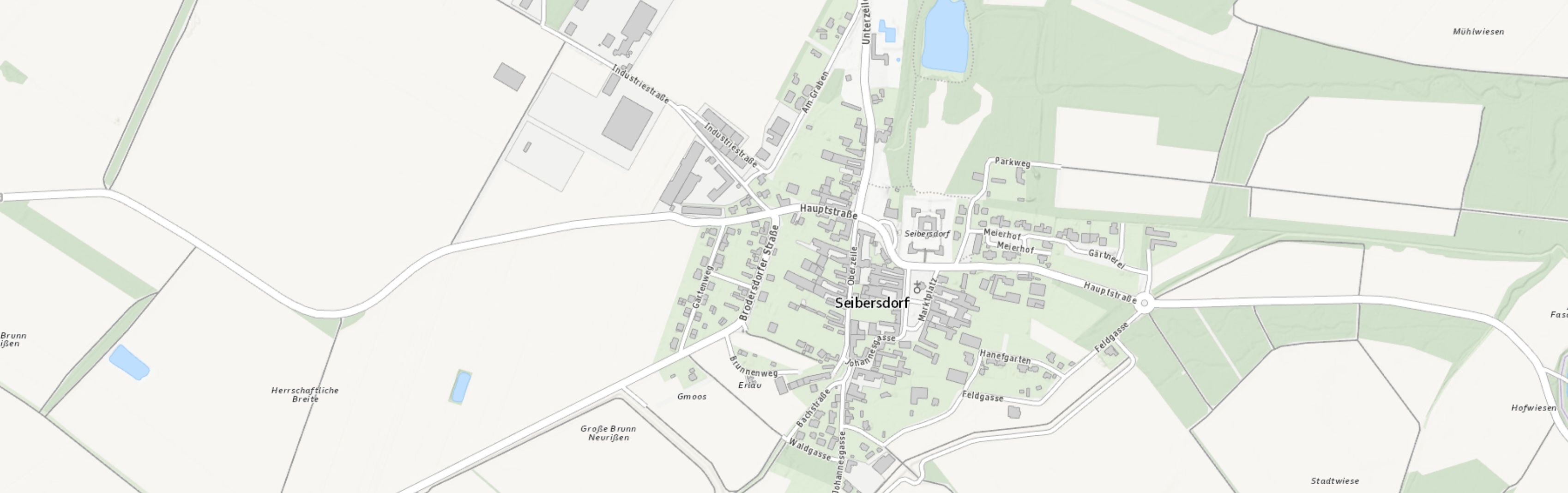 Karte von Seibersdorf mit Standort des Gasthaus Hirschbeck Desktop