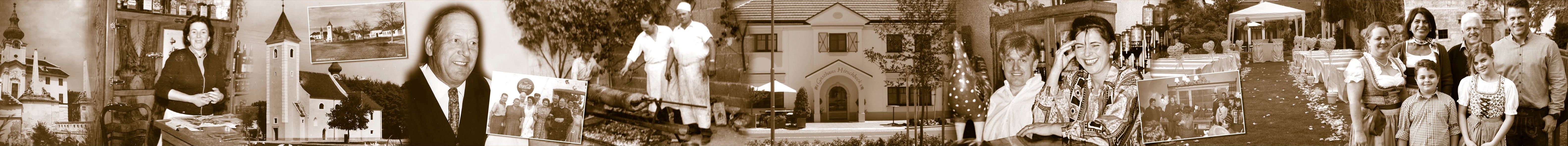 Historische Aufnahmen der Generationen des Gasthaus Hirschbeck in Seibersdorf