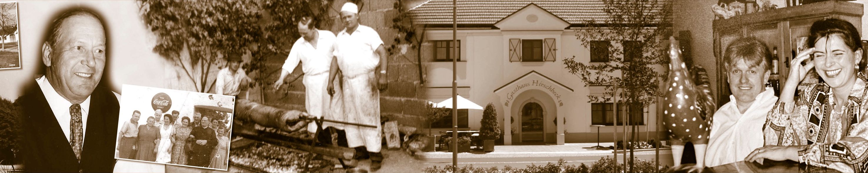 Historische Aufnahmen der Generationen des Gasthaus Hirschbeck in Seibersdorf