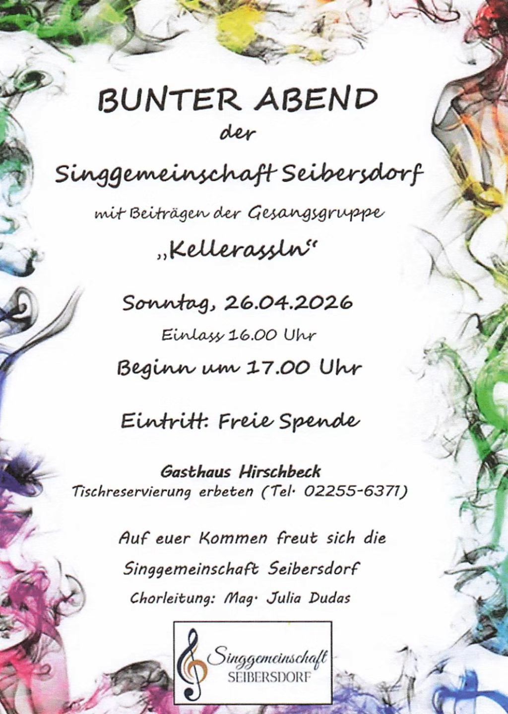 Ein Titelbild für das aktuelle Event mit genaueren Informationen über den Ablauf und Angeboten.