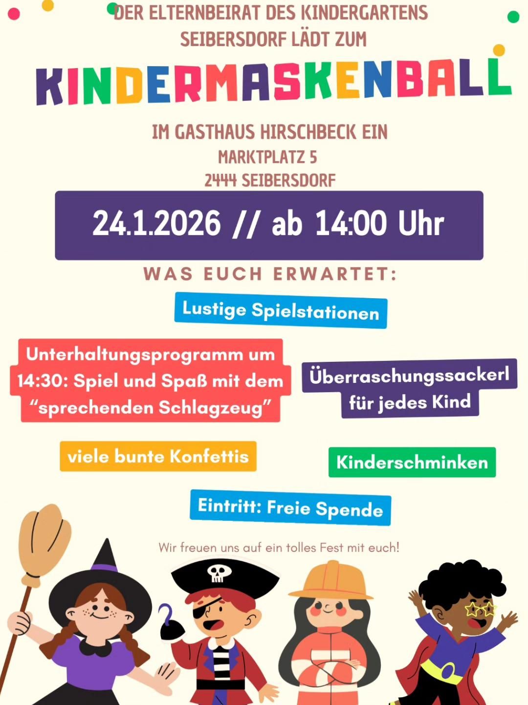 Ein Titelbild für das aktuelle Event mit genaueren Informationen über den Ablauf und Angeboten.
