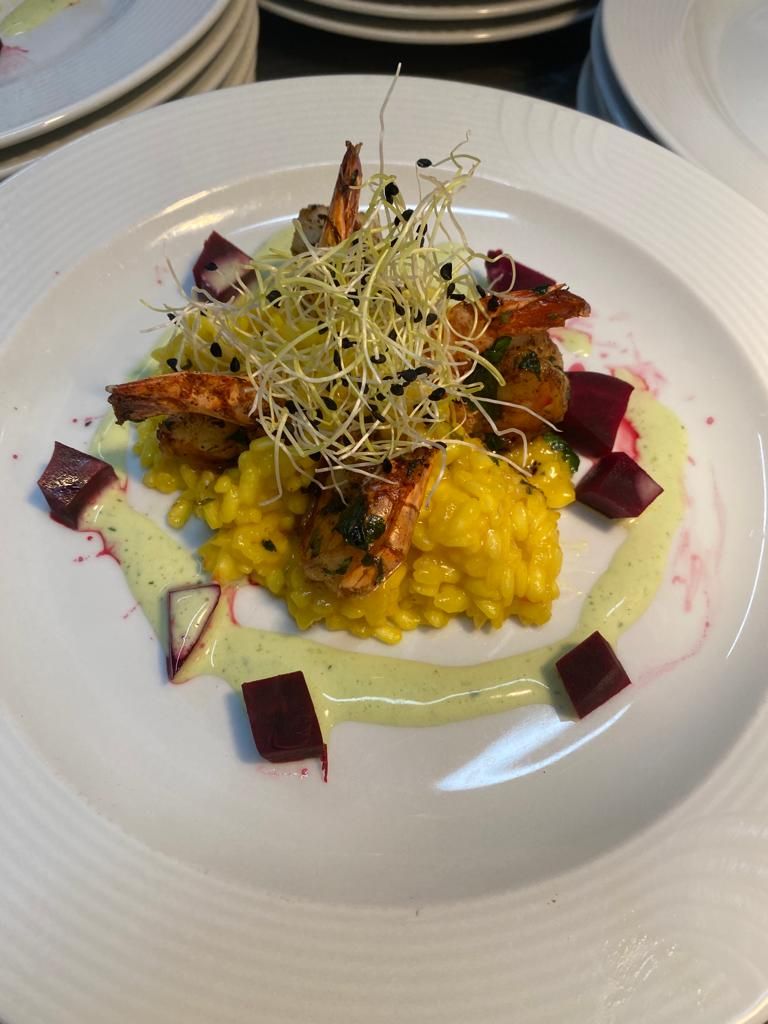 Risotto mit Sprossen aus der feinen Küche des Gasthof Hirschbeck